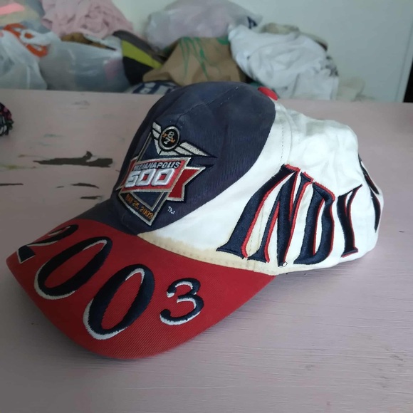 2003 VINTAGE RACING INDIANAPOLIS Indy 500 Race HAT EMBROIDERED LOGO Worn Racecar - Picture 2 of 10